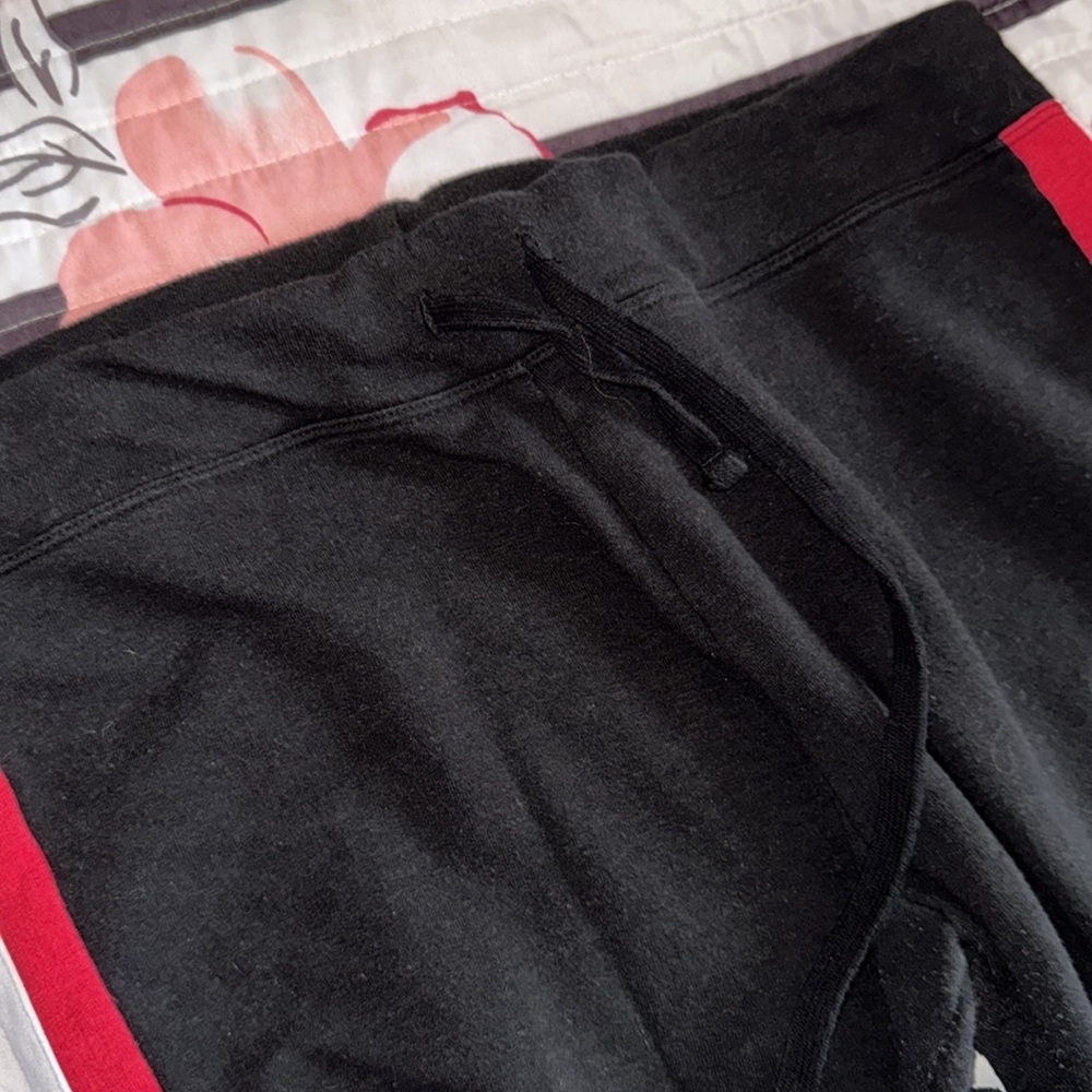 PINK Victoria's Secret Black and Red joggers/ leggings - Picture 6 of 7